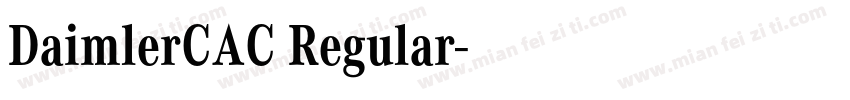 DaimlerCAC Regular字体转换